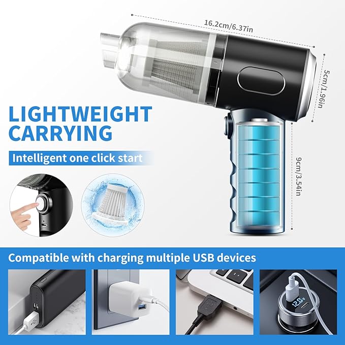 5 in 1 Portable Air Duster Wireless Vacuum Cleaner