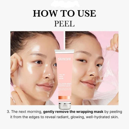 Korean Collagen Overnight Wrapping Peel Off Facial Mask💥