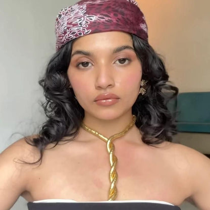 Premium Gold-Plated Bendable Serpent Snake Choker Necklace
