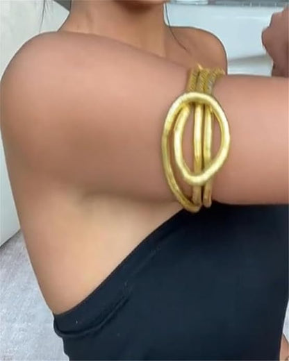 Premium Gold-Plated Bendable Serpent Snake Choker Necklace